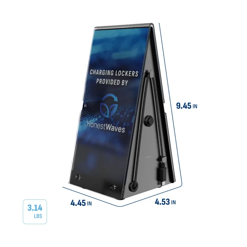 HonestWaves-PortableCharge-6-Phone-Charging-Station-in-Black-Dimensions-and-Weight-1 Dimensions and Weight of the PortableCharge 6