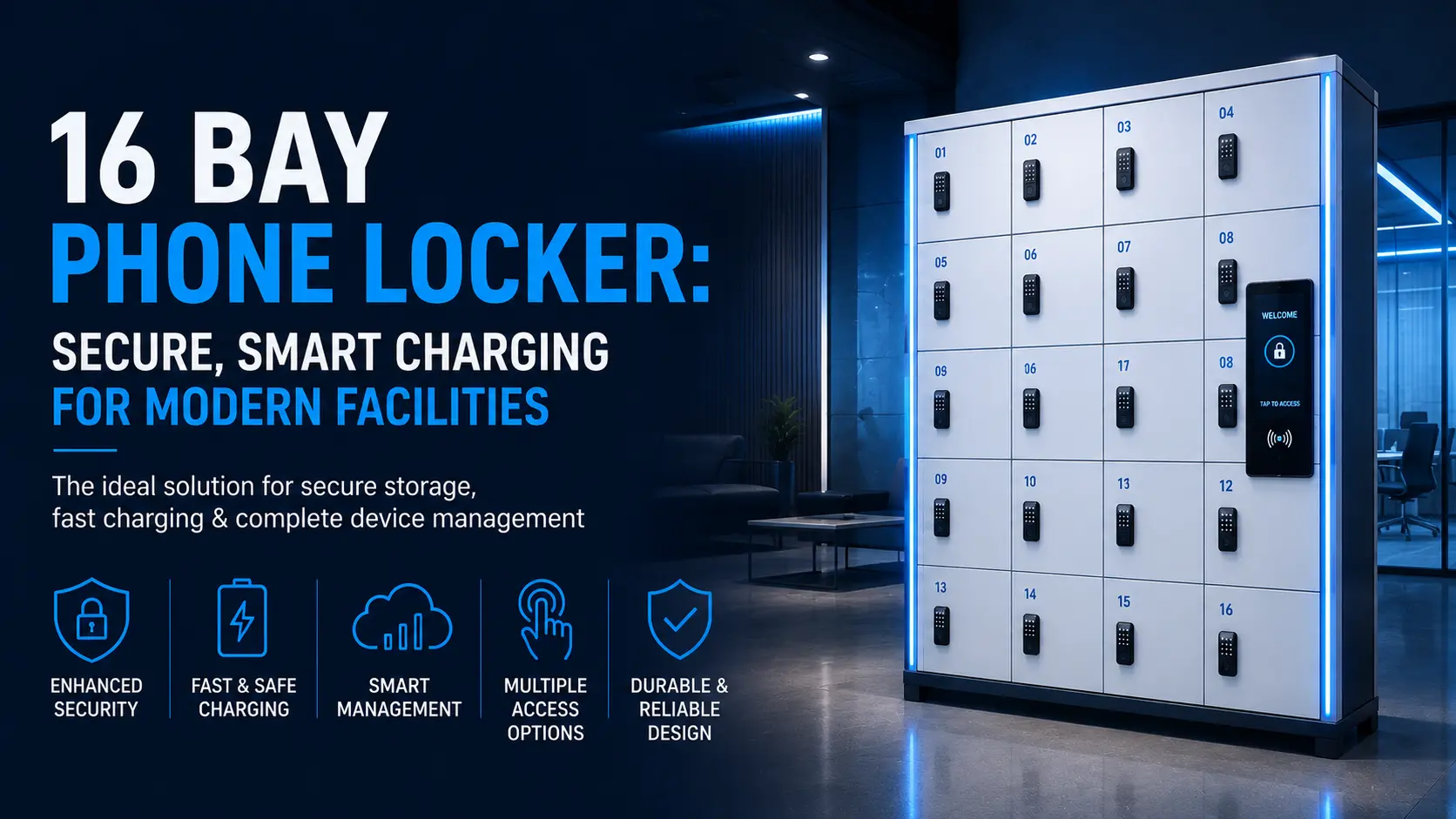 16 Bay Phone Locker