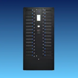 30-Bay-Smart-Locker-for-Tablets-in-Black-Front 30-Bay-Smart-Locker-for-Tablets-in-Black-Front