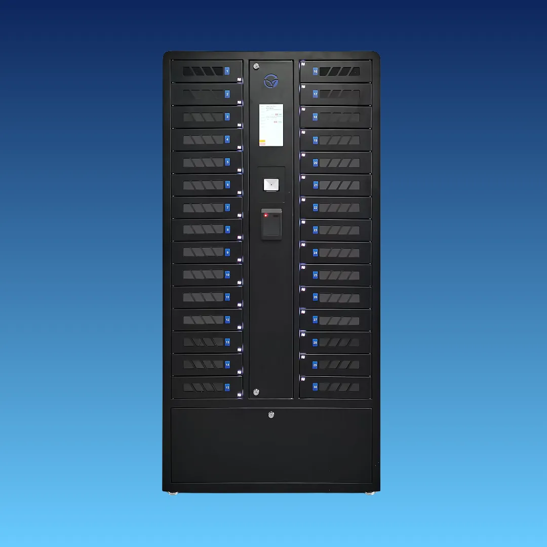 30-Bay-Smart-Locker-for-Tablets-in-Black-Front