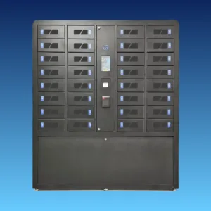 32-Bay-Smart-Locker-in-black-for-scanners-and-tablets-front-main 32-Bay-Smart-Locker-in-black-for-scanners-and-tablets-front-main