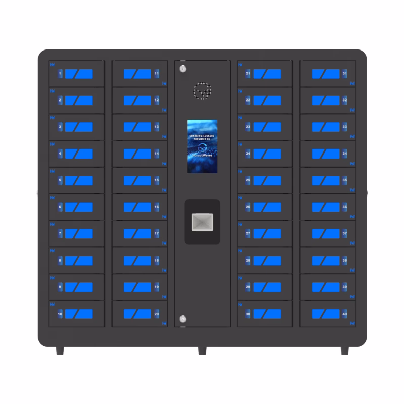 40 Bay - SecureTech Locker in Black SecureTech EDU Series K-12 Smart Locker