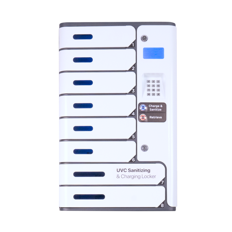 Front View of the SecureTech 8 Plus in White by HonestWaves