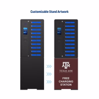 Customizable stand artwork for the 10 Bay Wireless Qi2 25W Phone Charging Locker