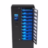 HonestWaves 10 Bay Wireless Qi2 25W Phone Charging Locker in Black - Front with open bays Front of the 10 Bay Wireless Qi2 25W Phone Charging Locker in Black with open bays