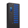 HonestWaves 10 Bay Wireless Qi2 25W Phone Charging Locker in Black - Looking Right 10 Bay Wireless Qi2 25W Phone Charging Locker in Black Looking Right