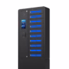 HonestWaves 10 Bay Wireless Qi2 25W Phone Charging Locker in Black - Looking left HonestWaves 10 Bay Wireless Qi2 25W Phone Charging Locker in Black Looking left