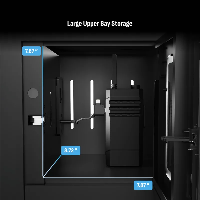 HonestWaves 20 Bay Radio and Tablet Charging Locker in Black - Large upper locker bays with dimensions 20 Bay Radio and Tablet Smart Charging Locker