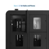HonestWaves 20 Bay Radio and Tablet Charging Locker in Black - Top Bays for Radios and Phones 20 Bay Radio and Tablet Smart Charging Locker