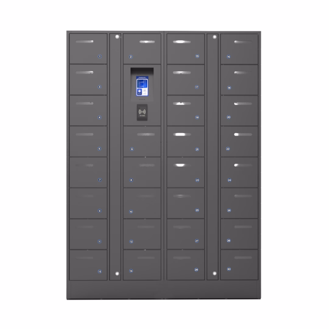 HonestWaves - 30 Bay Smart Locker for Scanners and Tablets - Front