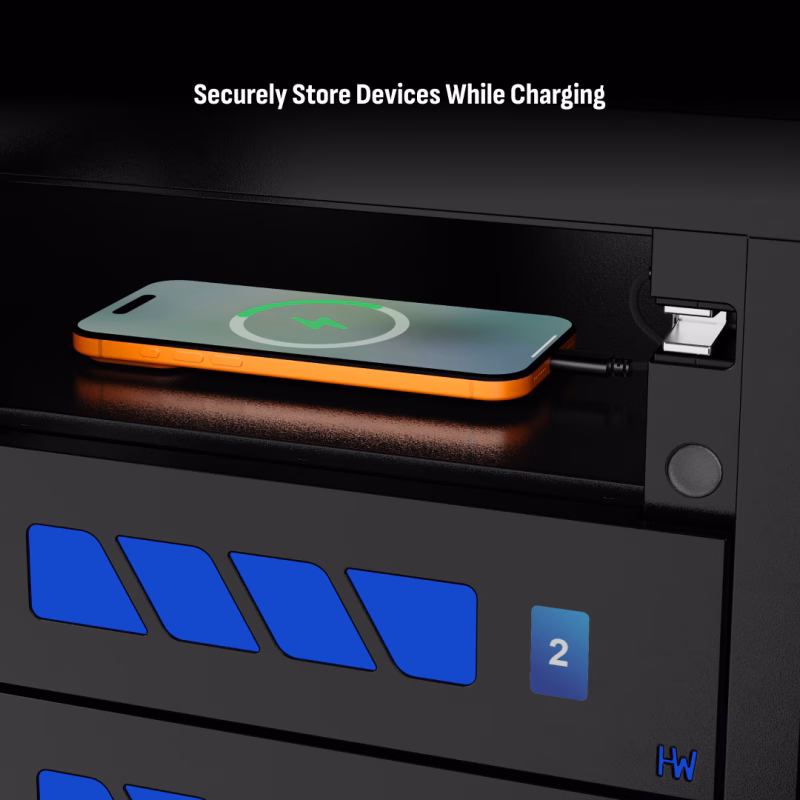 HonestWaves - 30 Bay Smart Locker for Tablets in Black - Securely Store Devices While Charging 30 Bay Smart Locker for Tablets