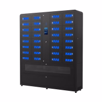 32 Bay Biometric Smart Locker for scanners with battery storage area