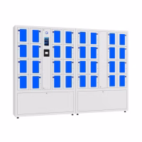 32 Bay Smart Locker with Vertical Bays for RF Scanner Guns