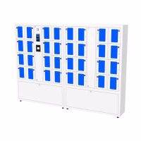 32 Bay Smart Locker with Vertical Bays for RF Scanner Guns