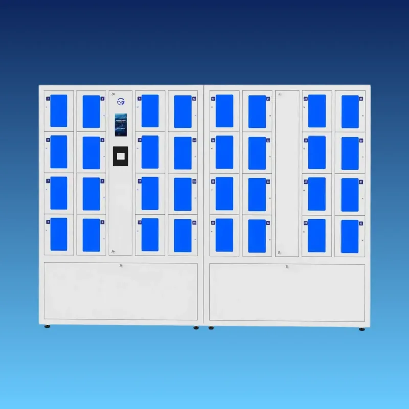 HonestWaves-32-Bay-RF-Gun-Charging-Locker-in-White-Front