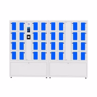 32 Bay Smart Locker with Vertical Bays for RF Scanner Guns