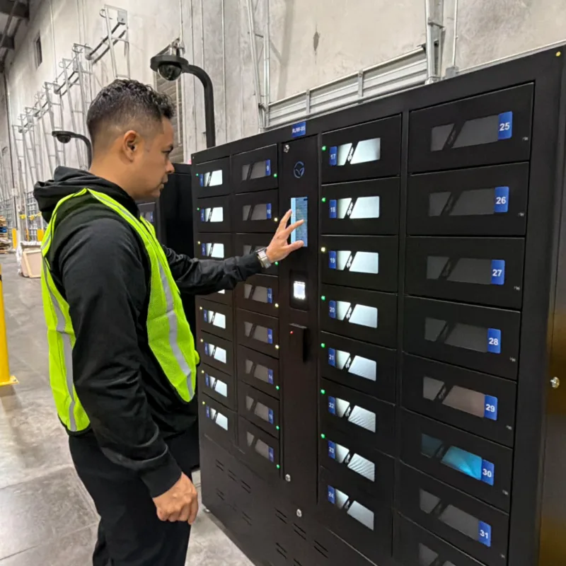 HonestWaves - 32 Bay Scanner and Tablet Smart Charging Locker - Retrieving Devices from Lockers Scanner and Tablet Smart Charging Locker