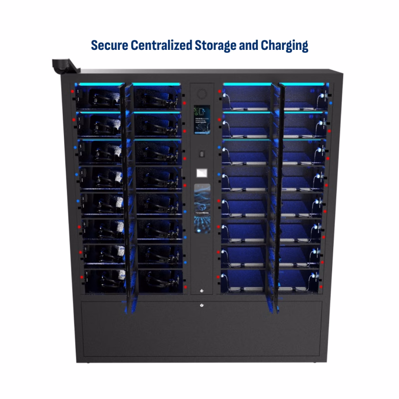HonestWaves - 32 Bay Scanner and Tablet Smart Charging Locker - Secure Centralized Storage and Charging Scanner and Tablet Smart Charging Locker