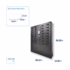 HonestWaves - 32 Bay Smart Locker - Smart Scanner and Tablet Charging Locker - Dimensions and Weight 32 Bay Device Smart Charging Locker