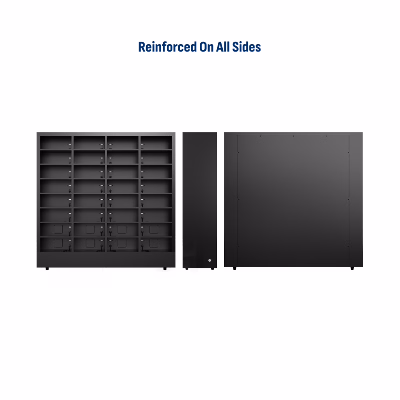 HonestWaves - 32 Cubby Charging Organizer in Black - Reinforced on all sides 32 Cubby Charging Solution for Classrooms