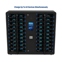 40 Bay EDU Smart Phone Charging Locker for Students in Black - Charge 40 Devices at Once