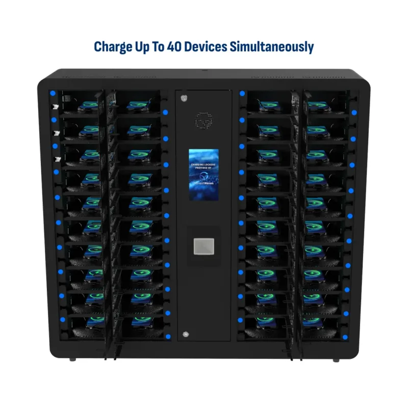 Charge 40 Devices at Once with the 40 Bay EDU Smart Phone Charging Locker for Students