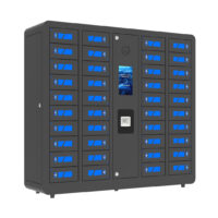 40 Bay EDU Smart Phone Charging Locker for Students in Black - Looking Right