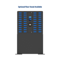 40 Bay EDU Smart Phone Charging Locker for Students in Black - Optional Floor Stand