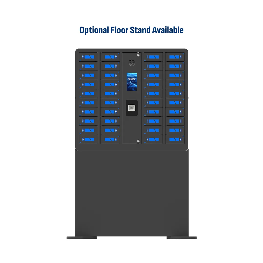 HonestWaves - 40 Bay EDU Smart Phone Charging Locker for Students in Black - Optional Floor Stand 40 Bay EDU Smart Phone Charging Locker for Students in Black - Optional Floor Stand