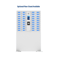 40 Bay EDU Smart Phone Charging Locker for Students in White - Optional Floor Stand