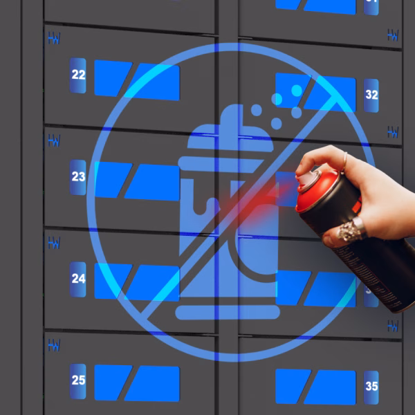 Anti Graffiti Coating for phone charging lockers
