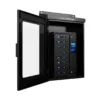 HonestWaves - ClimateGuard 8 - Outdoor Phone Charging Locker in Black - Facing right open ClimateGuard - Outdoor Phone Charging Locker