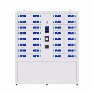 HonestWaves - HB 32 Smart Locker - Smart Scanner and Tablet Charging Locker - Front Device Smart Charging Locker