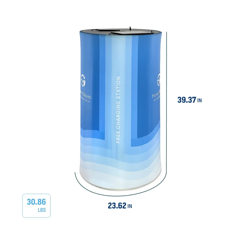 Dimensions and Weight of the Pop-up Table 6 Pro Phone Charging Table