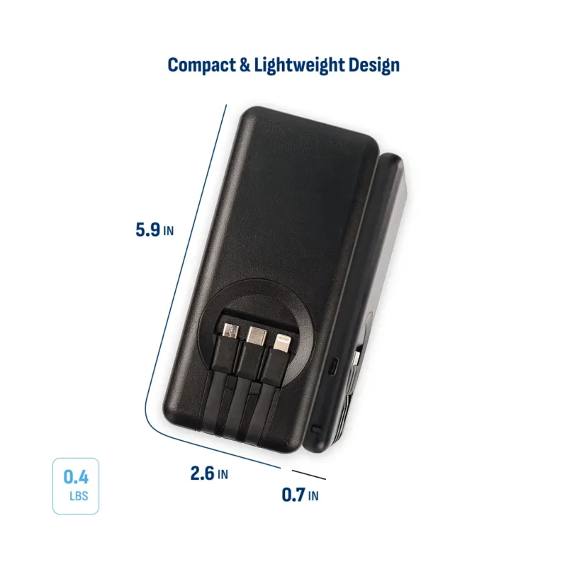 HonestWaves - Portable Battery Pack in Black - Dimensions and weight Portable Battery Pack in Black - Dimensions and weight
