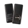 HonestWaves - Portable Battery Pack in Black - Front and Back View Rechargeable Portable Battery Packs for Portable Power Battery Rental Kiosks
