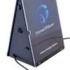 HonestWaves - PortableCharge 6 - Phone Charging Station in Black - Closeup of Side with Power Button Closeup of Side with Power Button on the PortableCharge 6