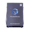 HonestWaves - PortableCharge 6 - Phone Charging Station in Black - Front View Front View of PortableCharge 6 Phone Charging Station by HonestWaves in Black