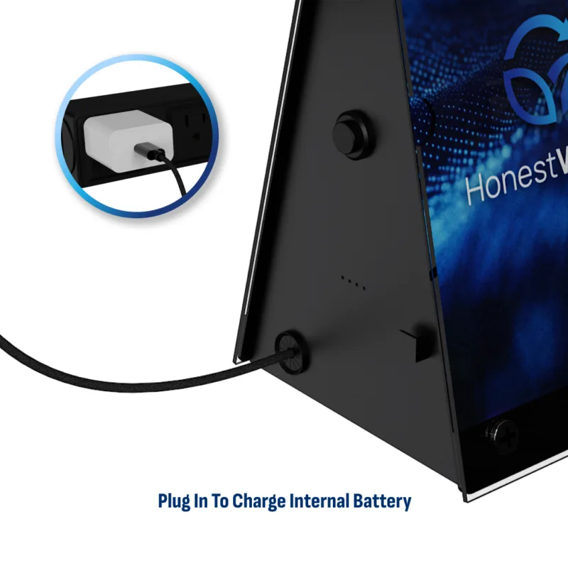 HonestWaves - PortableCharge 6 - Phone Charging Station in Black - Plugin to Charge Internal Battery PortableCharge 6 Charging Station