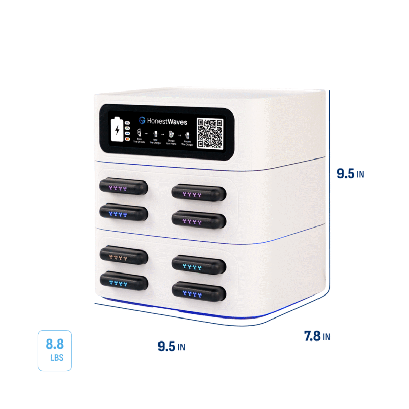 PortablePower 8 in White - Dimensions and Weight