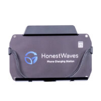 Front View of the PowerWall 8 Phone Charging Station by HonestWaves in Black