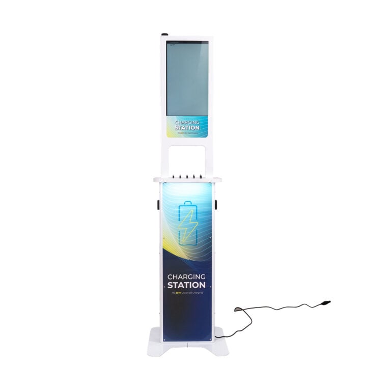 Front view of the ProCharge 12 Phone Charging Station in White by HonestWaves