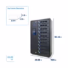 HonestWaves SecureCharge 10 device charging locker in Black - Dimensions and Weight Dimensions and Weight of the SecureCharge 10 device charging locker