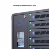 HonestWaves SecureCharge 10 device charging locker in Black - Securely locked maintenance door Securely locked maintenance door on securecharge 10 locker