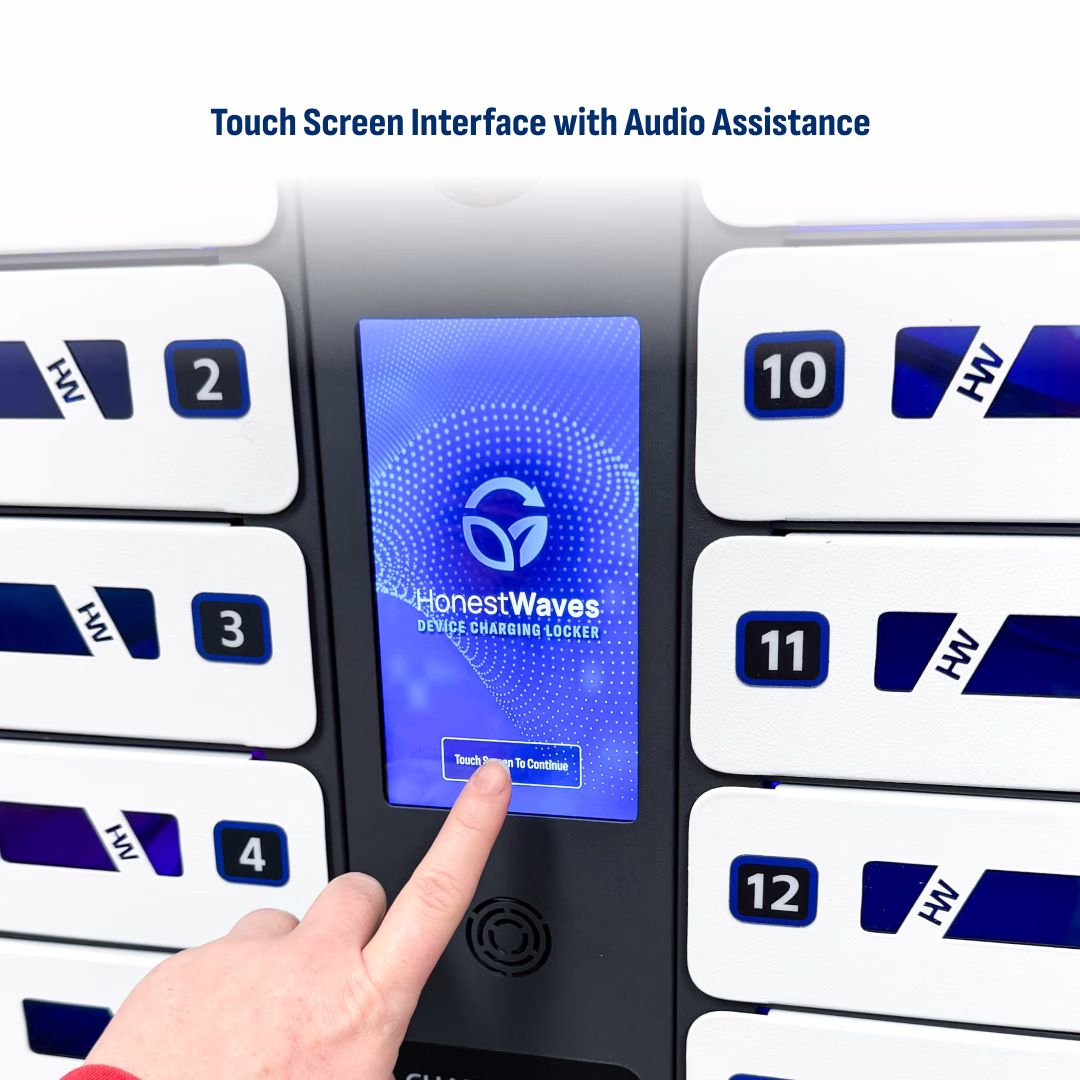 HonestWaves SecureCharge 16 phone charging locker - Touchscreen