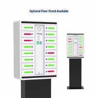 HonestWaves SecureCharge 16 phone charging locker in White - Optional floor stand available Optional floor stand available for SecureCharge 16
