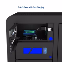 HonestWaves SecureCharge 20 phone charging locker in Black - 3 in 1 Charging Cables 3 in 1 Charging Cables for SecureCharge 20 phone charging locker