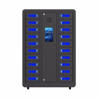 HonestWaves SecureCharge 20 phone charging locker in Black - Front SecureCharge 20 Charging Locker