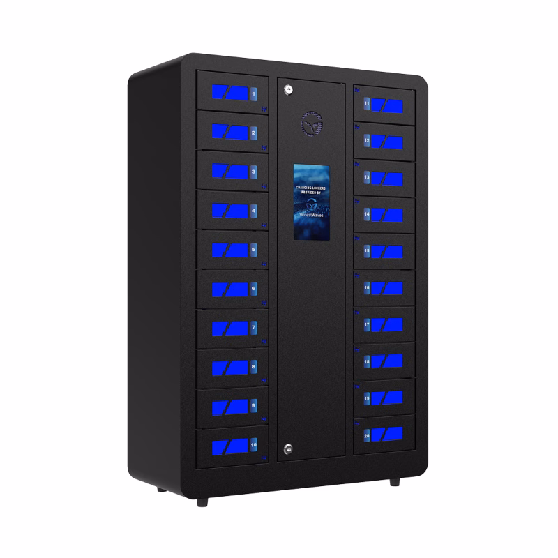 HonestWaves SecureCharge 20 phone charging locker in Black - Looking Right SecureCharge 20 phone charging locker Looking Right