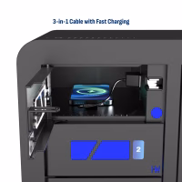 HonestWaves SecureCharge 26 phone charging locker in Black - 3 in 1 cable with fast charging 3 in 1 cable with fast charging for the SecureCharge 26 phone charging locker